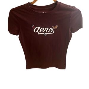 Aeropostale Classic Crew Maroon Tee